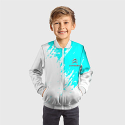 Бомбер детский Citroen краски голубой, цвет: 3D-белый — фото 2