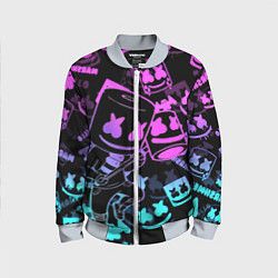 Детский бомбер Marshmello neon pattern