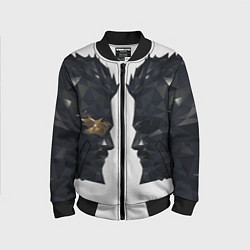 Бомбер детский Адам Дженсен в отражении deus ex, цвет: 3D-черный