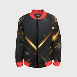 Детский бомбер Gold luxury black abstract