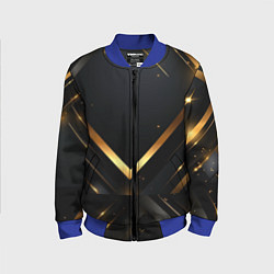 Детский бомбер Gold luxury black abstract