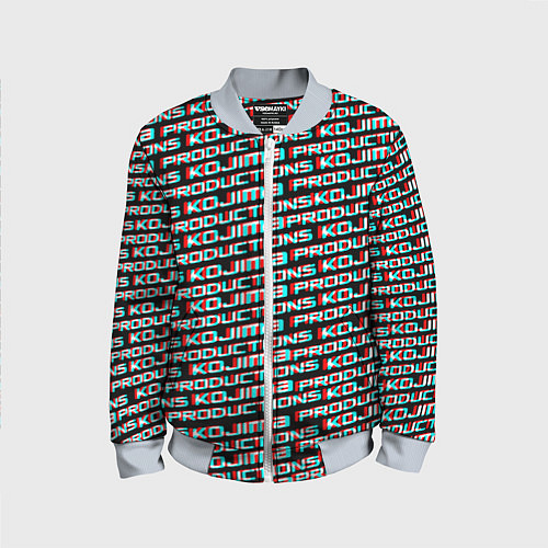 Детский бомбер Kojima glitch pattern studio / 3D-Серый – фото 1