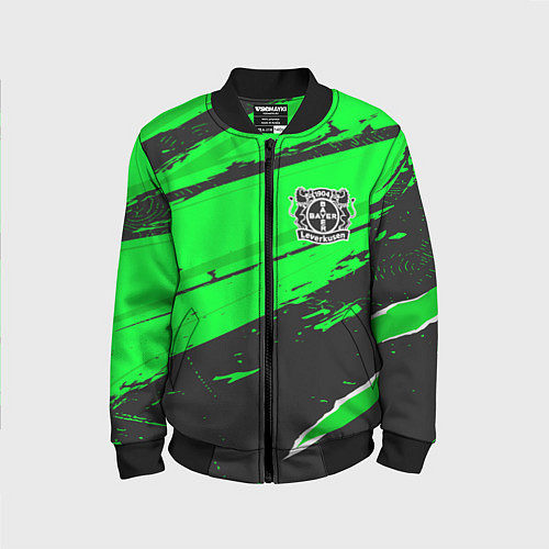 Детский бомбер Bayer 04 sport green / 3D-Черный – фото 1