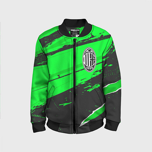 Детский бомбер AC Milan sport green / 3D-Черный – фото 1