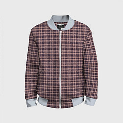Детский бомбер Клетчатый бордовый