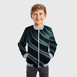 Бомбер детский Темная волна, цвет: 3D-серый — фото 2
