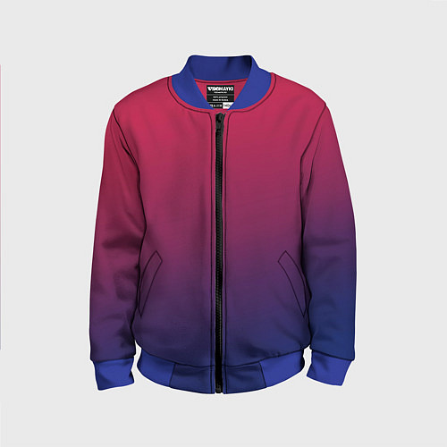 Детский бомбер Gradient red-blue / 3D-Синий – фото 1