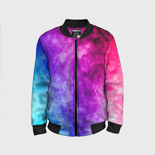 Детский бомбер Colorful smoke / 3D-Черный – фото 1