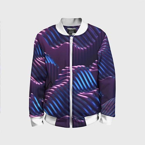 Детский бомбер Объемные пластины изгибающиеся / 3D-Белый – фото 1