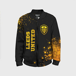 Детский бомбер Leeds United - gold gradient вертикально