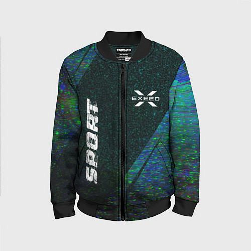 Детский бомбер Exeed sport glitch blue / 3D-Черный – фото 1