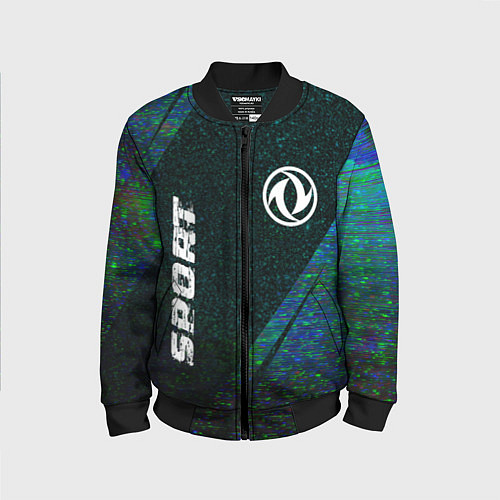 Детский бомбер Dongfeng sport glitch blue / 3D-Черный – фото 1