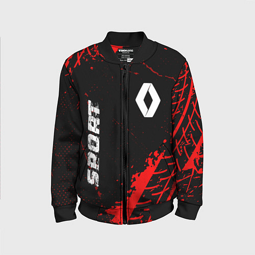 Детский бомбер Renault red sport tires / 3D-Черный – фото 1