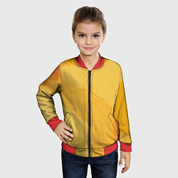 Бомбер детский Желтая краска, цвет: 3D-красный — фото 2