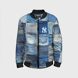 Детский бомбер Patchwork - New York yankees baseball team