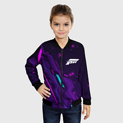 Бомбер детский Forza Horizon neon gaming, цвет: 3D-черный — фото 2