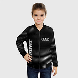 Бомбер детский Audi sport metal, цвет: 3D-черный — фото 2