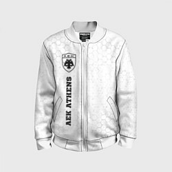 Детский бомбер AEK Athens sport на светлом фоне по-вертикали