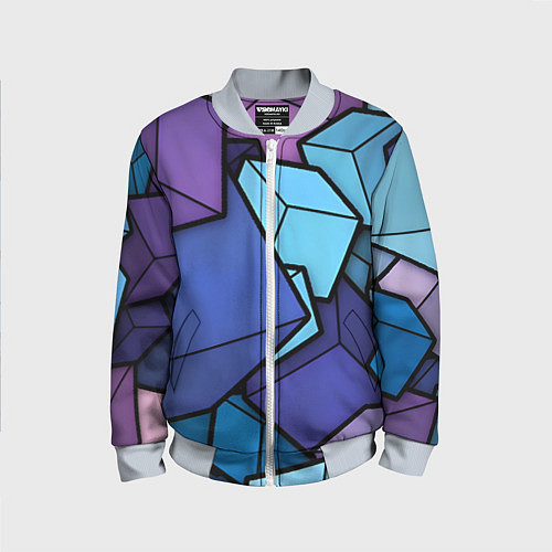 Детский бомбер Куб / 3D-Серый – фото 1