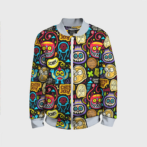 Детский бомбер Choose joy / 3D-Серый – фото 1