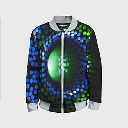 Детский бомбер Червоточина - гексагональные чешуйки со свечением