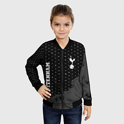 Бомбер детский Tottenham sport на темном фоне вертикально, цвет: 3D-черный — фото 2