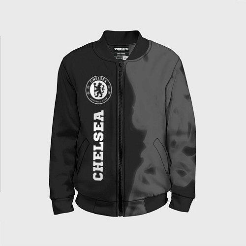 Детский бомбер Chelsea sport на темном фоне по-вертикали / 3D-Черный – фото 1