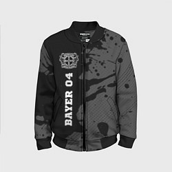 Бомбер детский Bayer 04 sport на темном фоне по-вертикали, цвет: 3D-черный