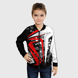Бомбер детский Extreme geometry, цвет: 3D-черный — фото 2