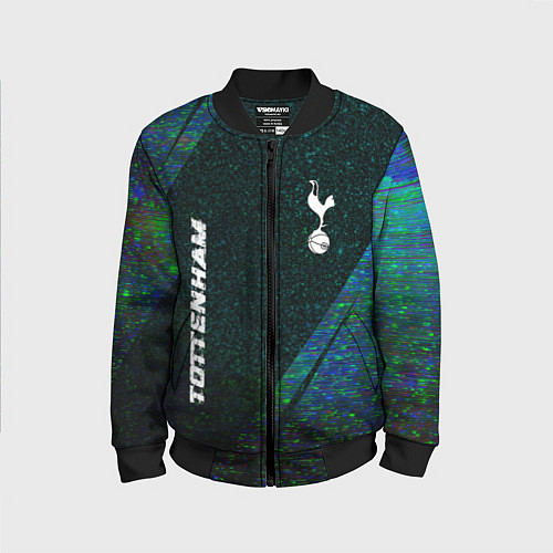 Детский бомбер Tottenham glitch blue / 3D-Черный – фото 1