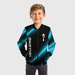 Бомбер детский Hellsing неоновые лампы, цвет: 3D-черный — фото 2