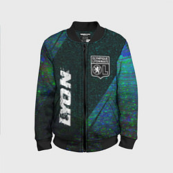 Бомбер детский Lyon glitch blue, цвет: 3D-черный