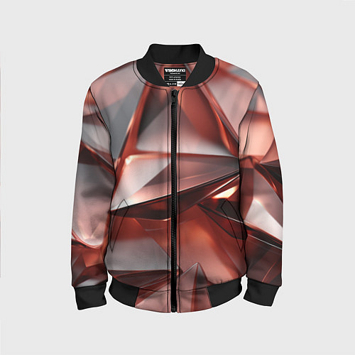 Детский бомбер Рубиновые пирамидки / 3D-Черный – фото 1