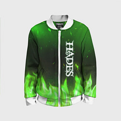 Детский бомбер Logo Hades green hell fire