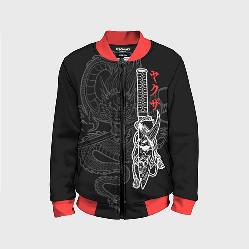 Детский бомбер Хання на японском ноже / 3D-Красный – фото 1