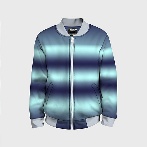 Детский бомбер Полосы градиент / 3D-Серый – фото 1