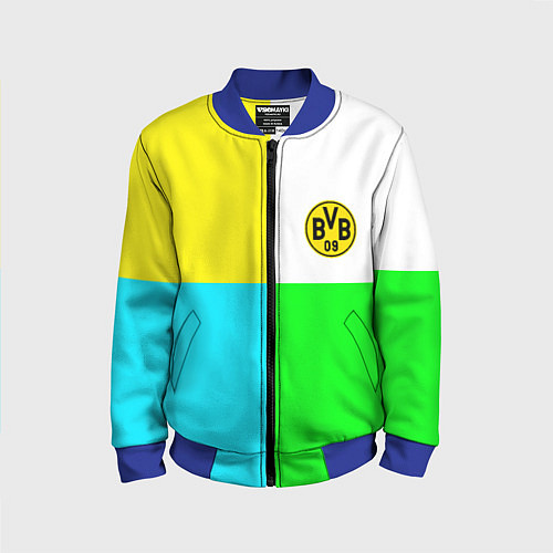 Детский бомбер Borussia color cport / 3D-Синий – фото 1