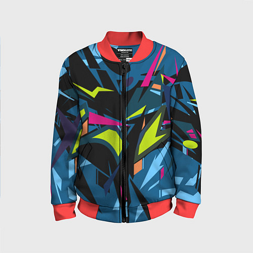 Детский бомбер Настоящая абстракция / 3D-Красный – фото 1