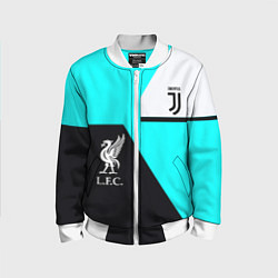 Детский бомбер Juventus x Liverpool geometry