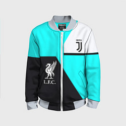 Бомбер детский Juventus x Liverpool geometry, цвет: 3D-серый
