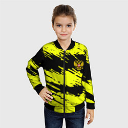 Бомбер детский Российская империя краски жёлтые, цвет: 3D-черный — фото 2