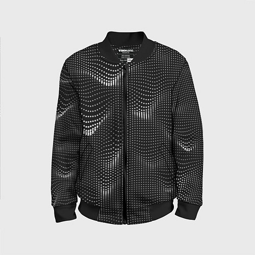 Детский бомбер Чёрная оптическая иллюзия из точек / 3D-Черный – фото 1