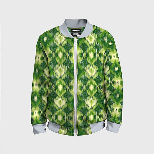 Детский бомбер Ромбовидный орнамент / 3D-Серый – фото 1