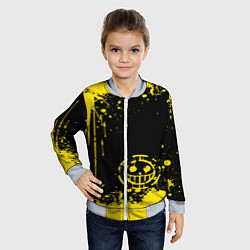 Бомбер детский Трафальгар Д Ватер Ло прозвище пират, цвет: 3D-серый — фото 2