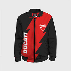 Бомбер детский Ducati - logo, цвет: 3D-черный