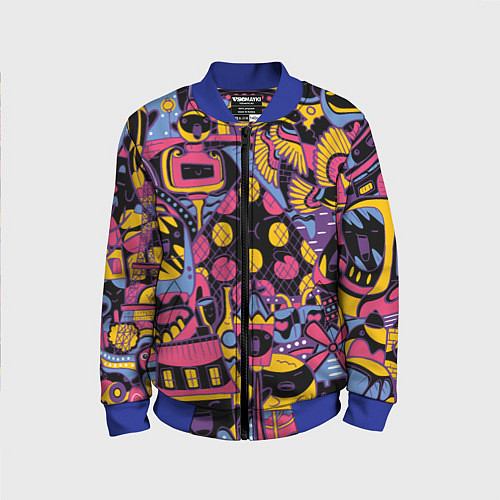 Детский бомбер О Париж / 3D-Синий – фото 1