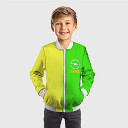 Бомбер детский Opel текстура, цвет: 3D-белый — фото 2