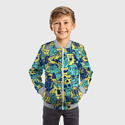 Бомбер детский Монстры тропические, цвет: 3D-серый — фото 2