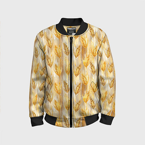 Детский бомбер Золотая нива / 3D-Черный – фото 1