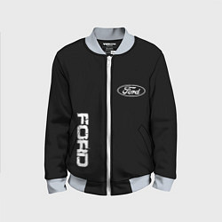 Детский бомбер Ford logo white steel